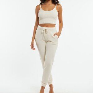 H&M Fuzzy Knit Loungewear Set Women's Cami & Joggers Size M